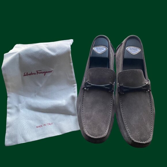 Salvatore Ferragamo Brown Suede Bit Loafers – Size 13.5 (Made in Italy) - Picture 2 of 7